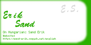 erik sand business card